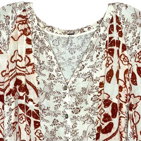 Free People Henna & Floral Design Tunic Top - Picture 3 of 12